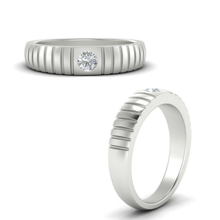 Bezel Set Modern | Wedding Band