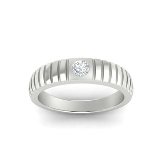 Bezel Set Modern | Wedding Band