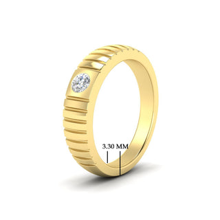 Bezel Set Modern | Wedding Band