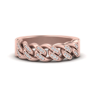Mens Cuban Link Diamond Wedding Ring - MENAGERIE Intimates MENS Lingerie
