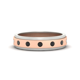 Two Tone Bezel Stone | Wedding Band