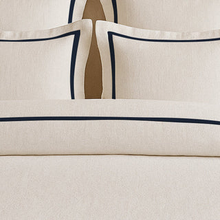 Linen Frame Trim Duvet Cover Set