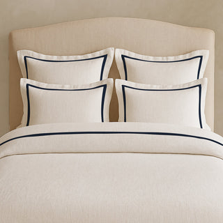 Linen Frame Trim Duvet Cover Set