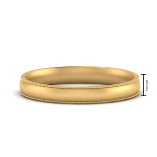 Milgrain Wedding Band | 4 mm