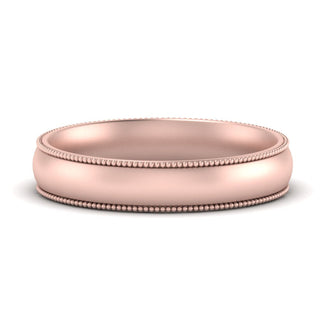 Milgrain Wedding Band | 4 mm