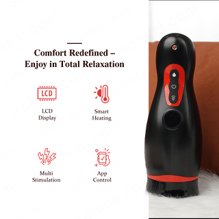 MoonHorn| App Control Suction and Vibrating Male Masturbator with Phone Holder - MENAGERIE Intimates MENS Lingerie