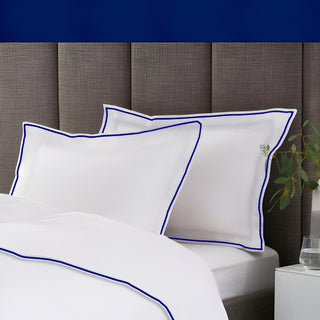 400TC Embroidery Cotton Sateen Solid Duvet Cover Set