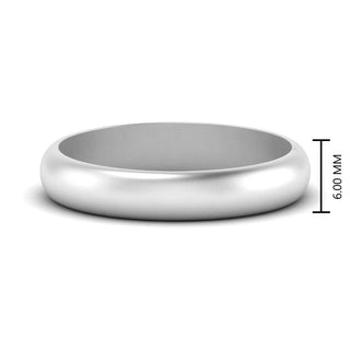 Low Dome 6mm Men Wedding Band - MENAGERIE Intimates MENS Lingerie