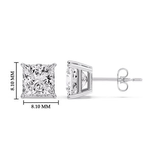 Princess Cut Diamond Stud Earring