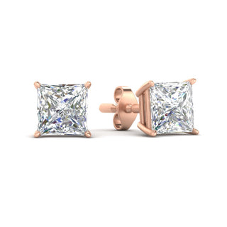 Princess Cut Diamond Stud Earring