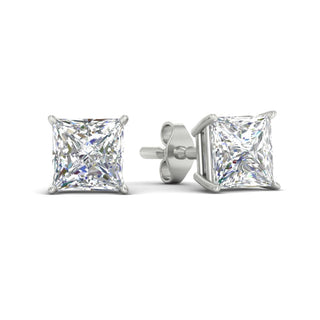 Princess Cut Diamond Stud Earring
