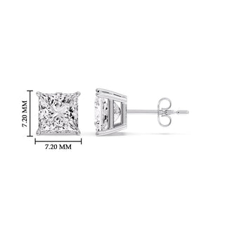 Princess Cut Diamond Stud Earring