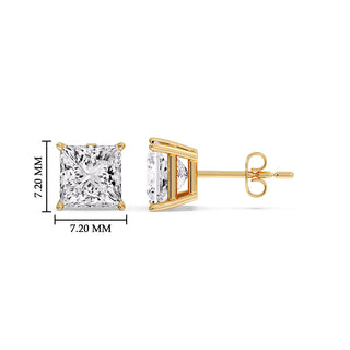 Princess Cut Diamond Stud Earring
