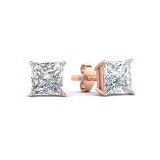 Princess Cut Diamond Stud Earring
