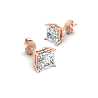 Princess Cut Diamond Stud Earring