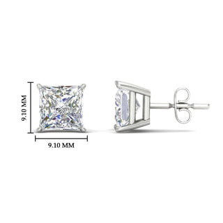 Princess Cut Diamond Stud Earring