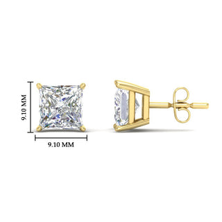 Princess Cut Diamond Stud Earring