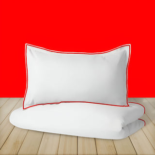 400TC Embroidery Cotton Sateen Solid Duvet Cover Set