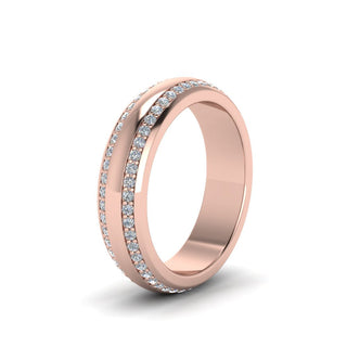 Beveled Edge Matte Eternity | Engagement Ring