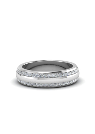 Beveled Edge Matte Eternity | Engagement Ring