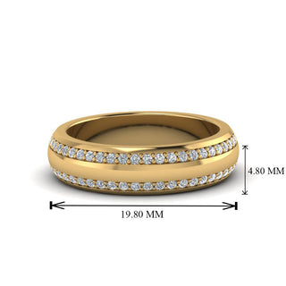 Beveled Edge Matte Eternity | Engagement Ring