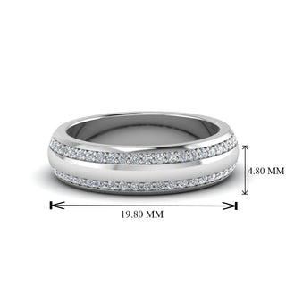 Beveled Edge Matte Eternity | Engagement Ring