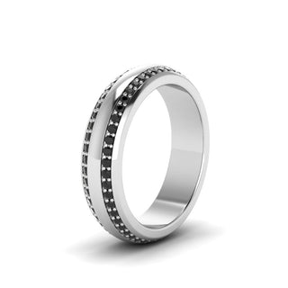 Beveled Edge Matte Eternity | Engagement Ring