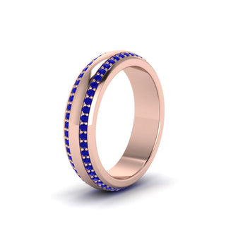 Beveled Edge Matte Eternity | Engagement Ring