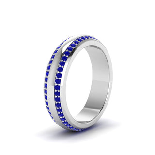 Beveled Edge Matte Eternity | Engagement Ring