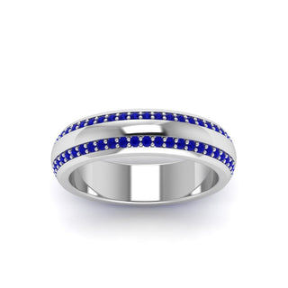 Beveled Edge Matte Eternity | Engagement Ring