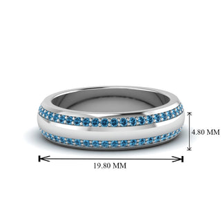 Beveled Edge Matte Eternity | Engagement Ring