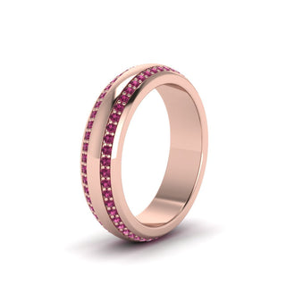 Beveled Edge Matte Eternity | Engagement Ring