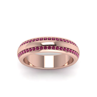 Beveled Edge Matte Eternity | Engagement Ring