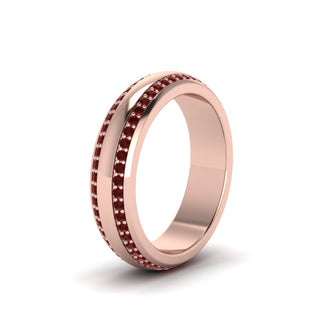 Beveled Edge Matte Eternity | Engagement Ring