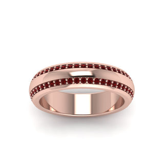 Beveled Edge Matte Eternity | Engagement Ring