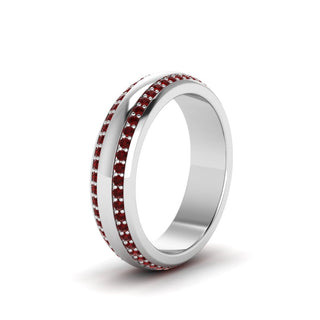 Beveled Edge Matte Eternity | Engagement Ring