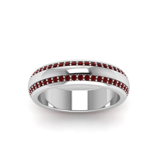 Beveled Edge Matte Eternity | Engagement Ring