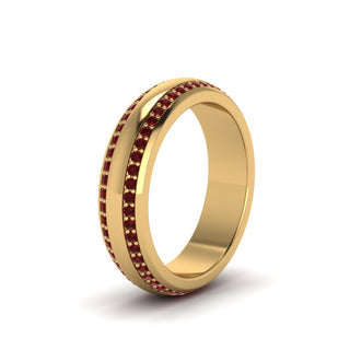 Beveled Edge Matte Eternity | Engagement Ring