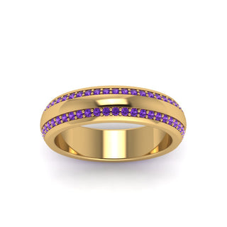 Beveled Edge Matte Eternity | Engagement Ring