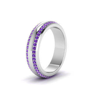 Beveled Edge Matte Eternity | Engagement Ring