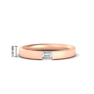 Single Emerald Mens Wedding Band - MENAGERIE Intimates MENS Lingerie