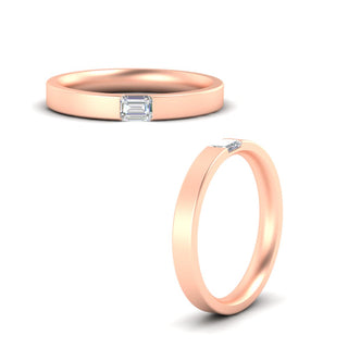 Single Emerald Mens Wedding Band - MENAGERIE Intimates MENS Lingerie