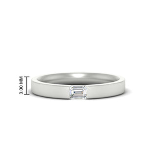Single Emerald Mens Wedding Band - MENAGERIE Intimates MENS Lingerie