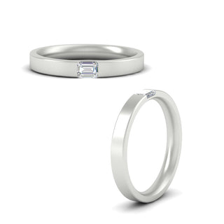 Single Emerald Mens Wedding Band - MENAGERIE Intimates MENS Lingerie
