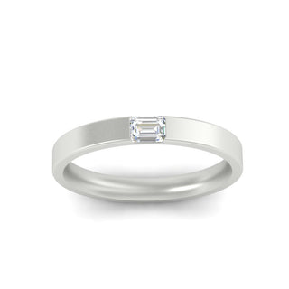 Single Emerald Mens Wedding Band - MENAGERIE Intimates MENS Lingerie