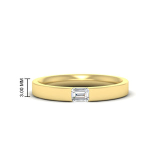 Single Emerald Mens Wedding Band - MENAGERIE Intimates MENS Lingerie