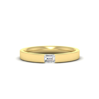 Single Emerald Mens Wedding Band - MENAGERIE Intimates MENS Lingerie