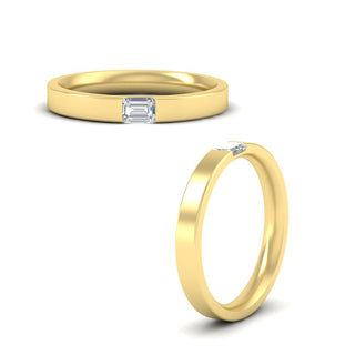 Single Emerald Mens Wedding Band - MENAGERIE Intimates MENS Lingerie