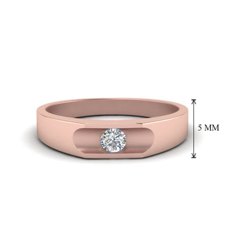 Half Bezel Solitaire | Diamond Ring