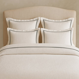 Linen Frame Trim Duvet Cover Set